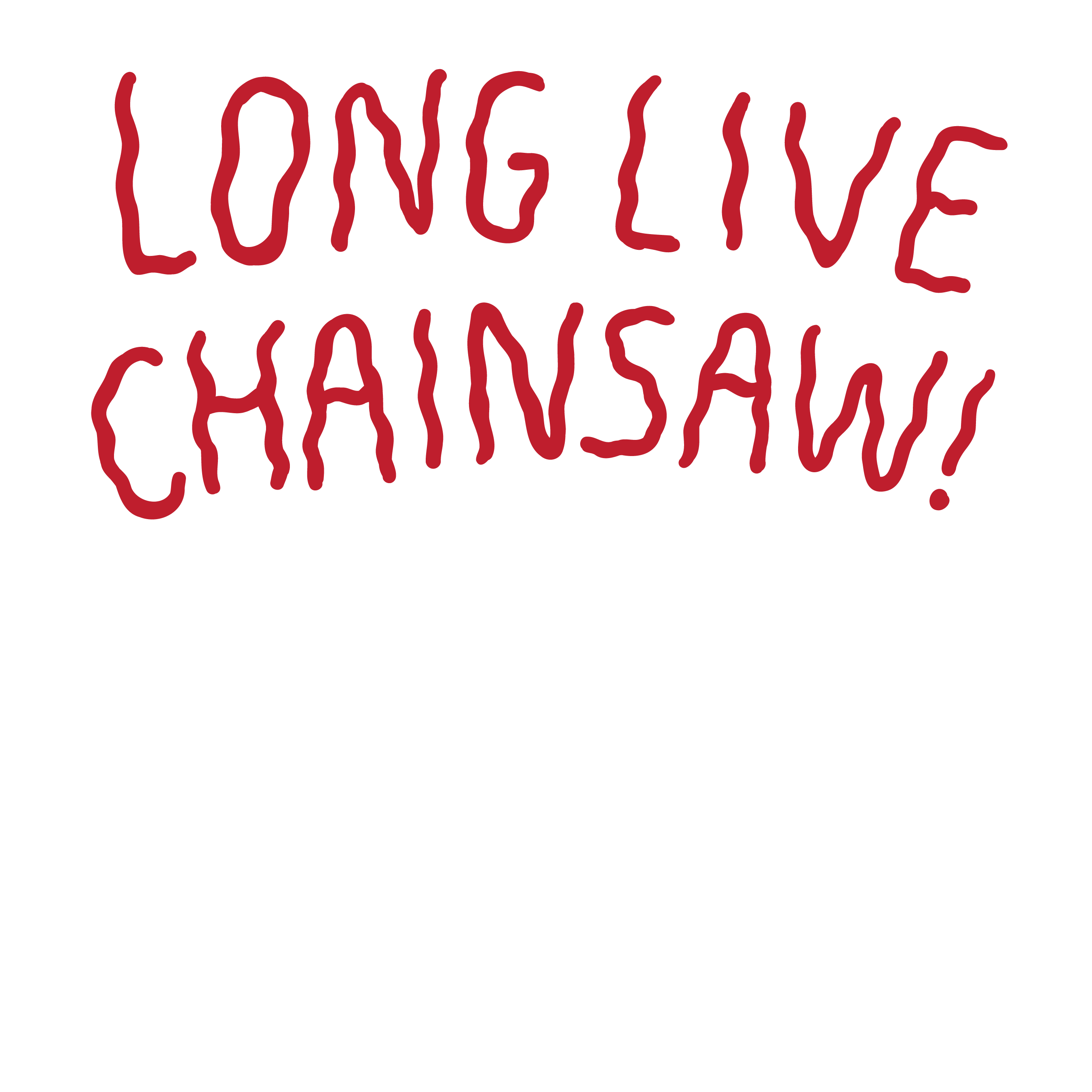 Long Live Chainsaw! — hand-lettered